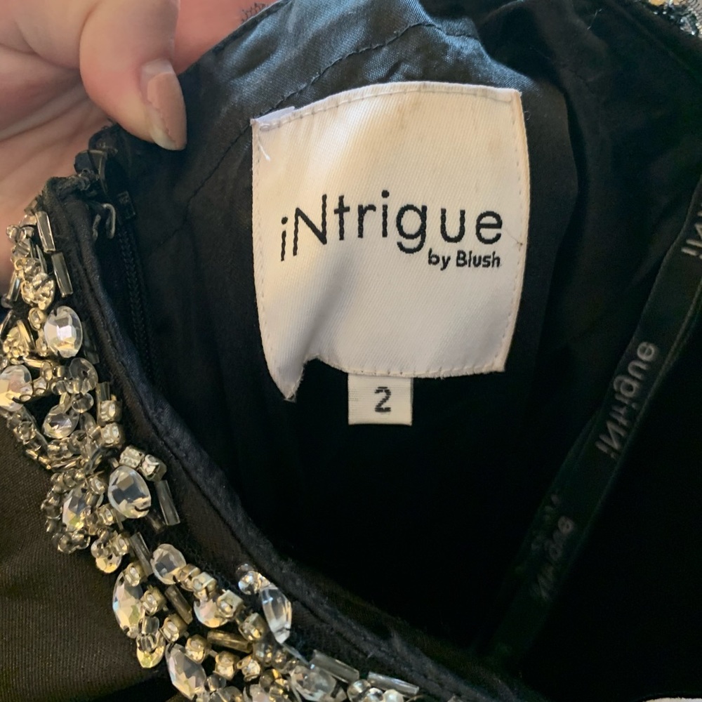 WORN ONCE- black, beaded dress